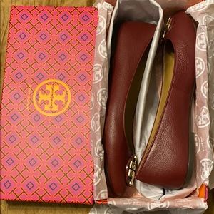 Tory Burch Claire Ballet Flat (Red Agate) 10.5
